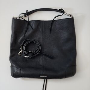 Rebecca Minkoff Black Pebble Leather Shoulder Bag